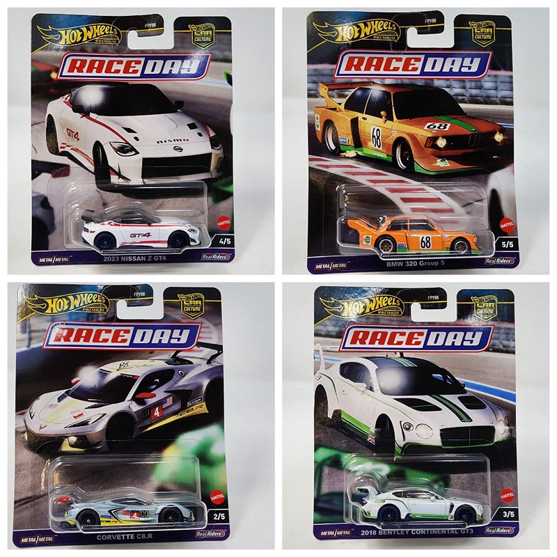 THE 4 PACK * RACE DAY * 2024 Hot Wheels Car Culture * New!