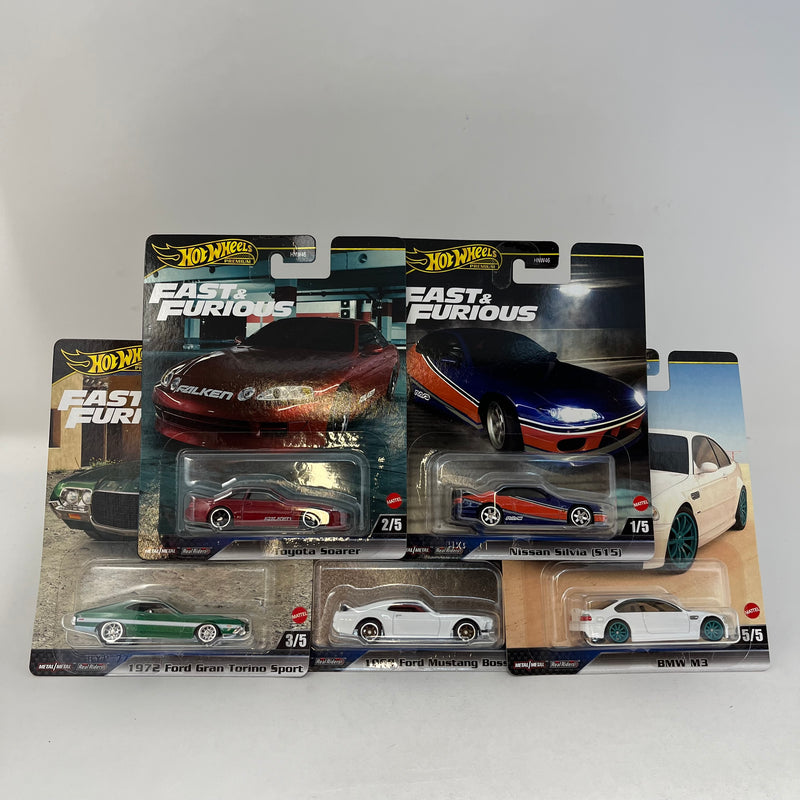 5 Car Set Furious * 2024 Hot Wheels Premium Fast & Furious Case F