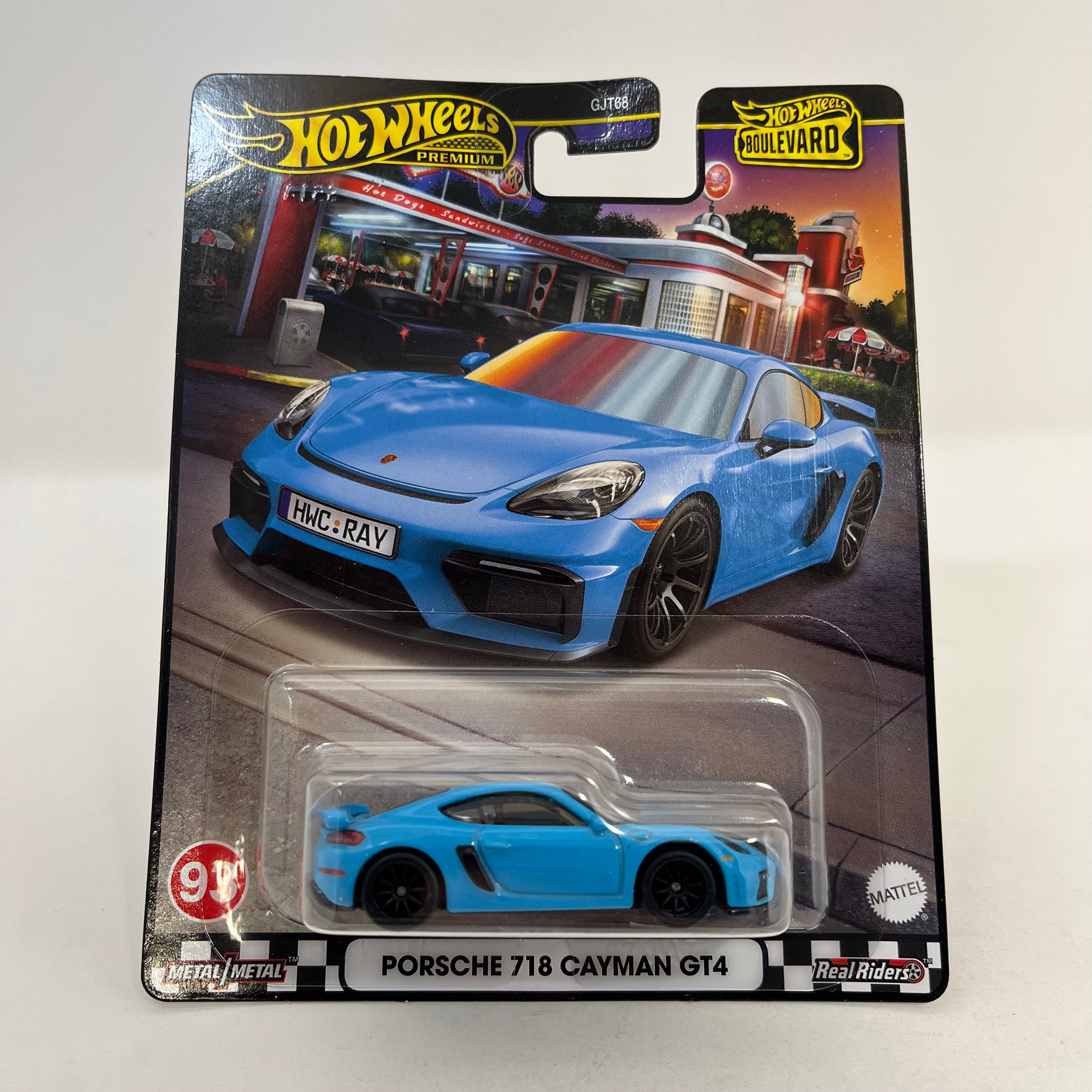 Porsche 718 Cayman GT4 #93 * BLUE * 2024 Hot Wheels Boulevard Series ...