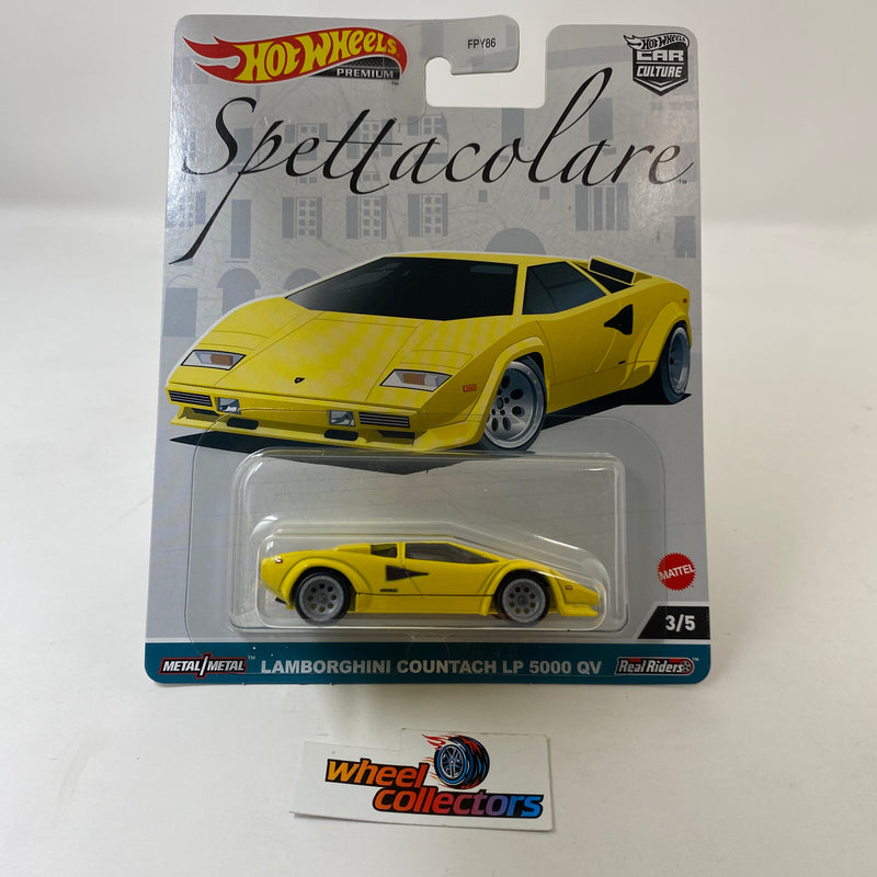 Lamborghini Countach LP 5000 QV * YELLOW * 2023 Hot Wheels Spettacolare Car Culture