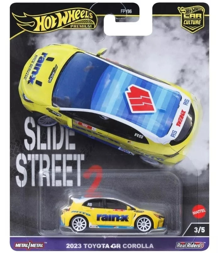 2023 Toyota GR Corolla * 2024 Hot Wheels Slide Street 2 Car Culture Case H Release