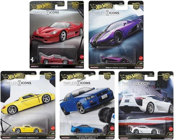 TIMELESS ICONS * 5 Car Set * 2025 Hot Wheels Car Culture TIMELESS ICONS * Case N