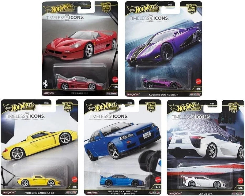 TIMELESS ICONS * 5 Car Set * 2025 Hot Wheels Car Culture TIMELESS ICONS * Case N