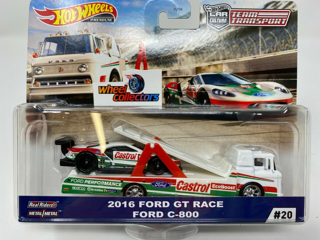 2016 Ford GT Race C800 Hot Wheels Team Transport Car Culture Wheelcollectors LLC