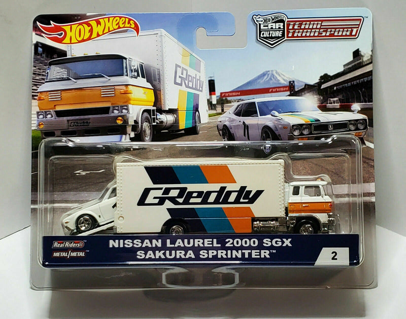 Nissan Laurel & Sprinter Greddy * Hot Wheels Car Culture Team Transport