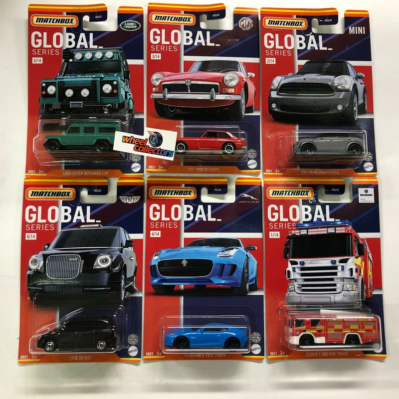 6 Car Set * Case A Release * 2021 Matchbox GLOBAL UK Series