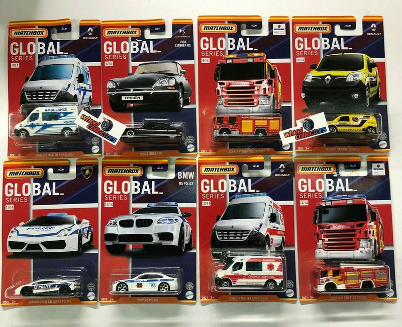 8 Car Set * Case B Release * 2021 Matchbox GLOBAL Series