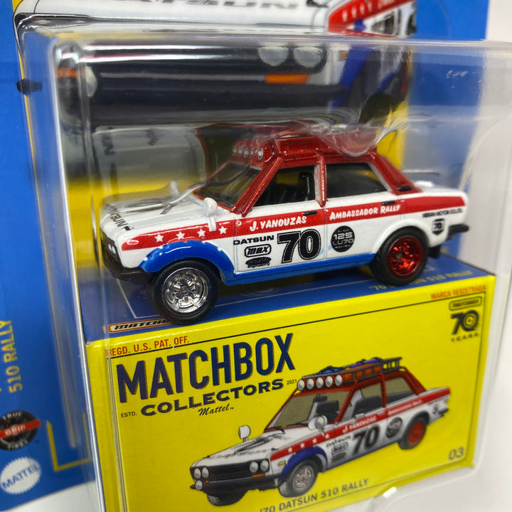 70 Datsun 510 Rally * 2023 Matchbox Collectors Series Case T