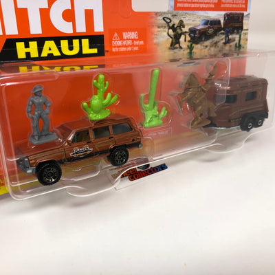 Rodeo Set '88 Jeep Wagoneer w/ GREY Cowboy * 2022 Matchbox Hitch & Haul Case D