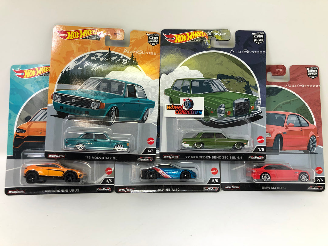 Auto Strasse Complete 5 Car Set * 2022 Hot Wheels Car Culture Case