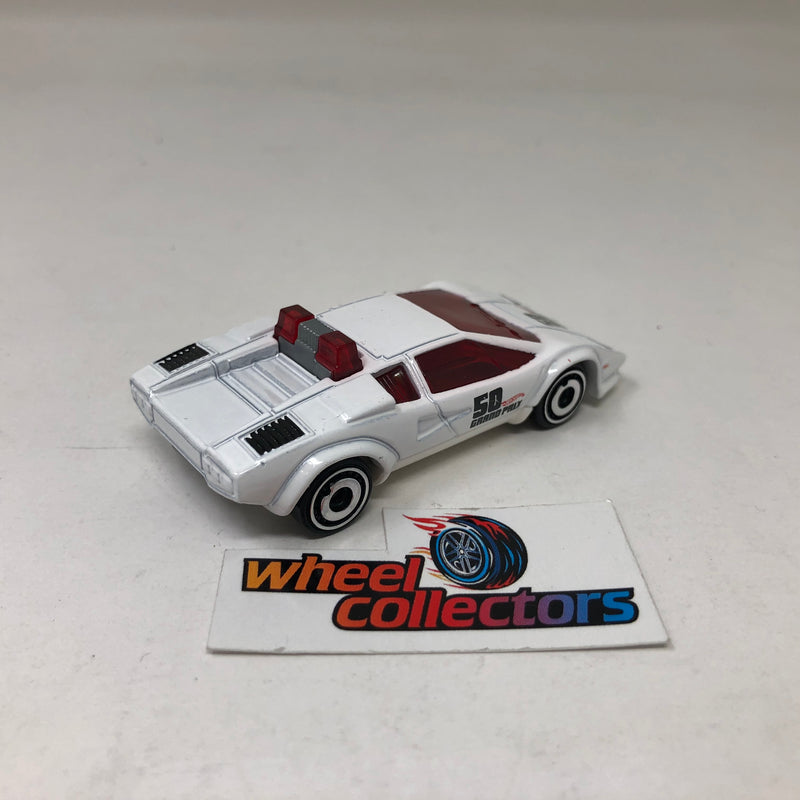 Lamborghini Countach Pace Car * White * Hot Wheels Loose 1:64 Scale