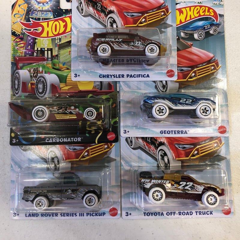 Holiday Rods * 2022 Hot Wheels * Complete 5 Car Set Christmas