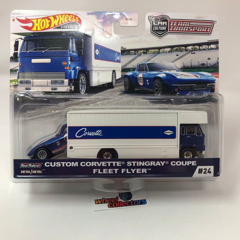 Corvette Stingray & Fleet Flyer * Hot Wheels Team Transport Car Culture Case J