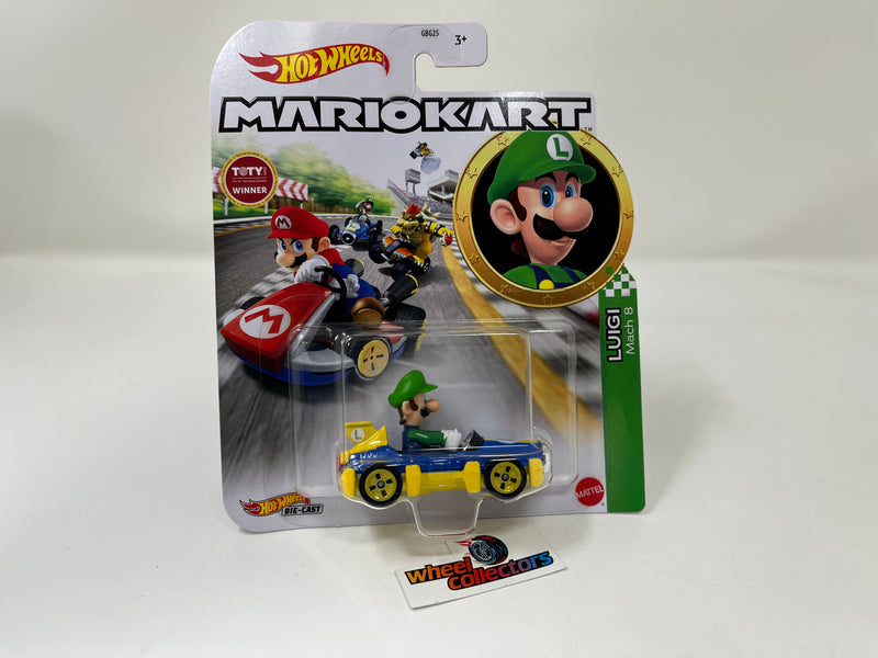 Luigi Mach 8 * 2022 Hot Wheels MARIO KART Nintendo Case W Release