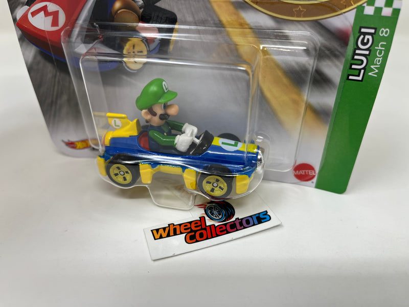 Luigi Mach 8 * 2022 Hot Wheels MARIO KART Nintendo Case W Release
