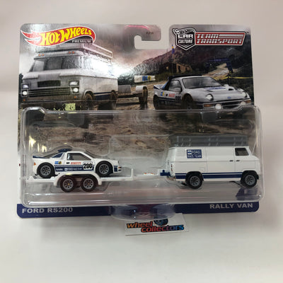 Ford RS200 & Rally Van * Hot Wheels Team Transport Car Culture