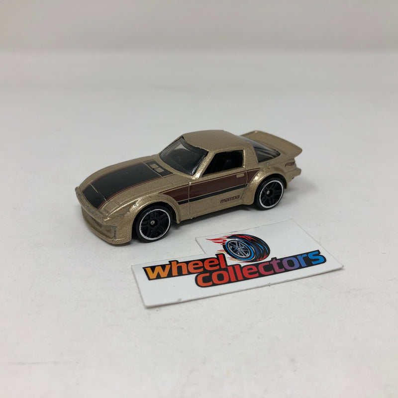 Mazda RX-7 * Gold * Hot Wheels Loose 1:64 Scale Model