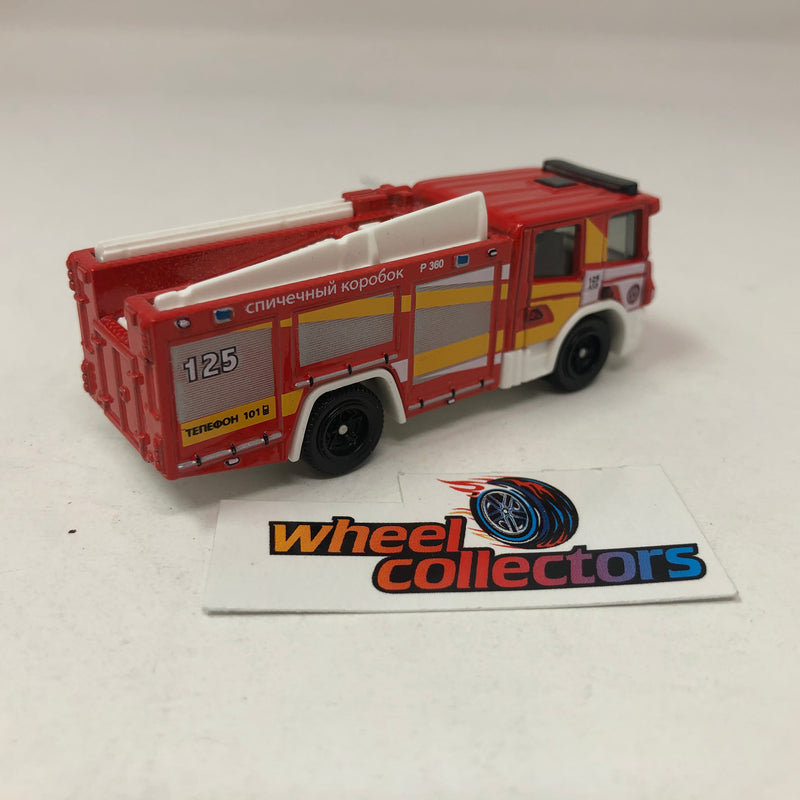 Scania P 360 Fire Truck * Red * Matchbox Global Series Loose 1:64 Scale