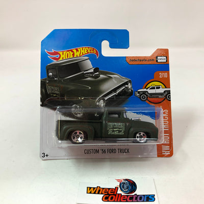 Custom '56 Ford Truck #215 * Green * 2017 Hot Wheels SHORT CARD