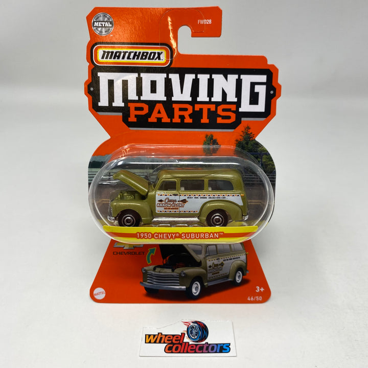 Matchbox Moving Parts 1950 Chevy Suburban Die-Cast Toy Car - 46/50 In Series, Tan Color - View #7