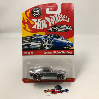 Custom '07 Ford Mustang #9 * Chrome * Hot Wheels Modern Classics