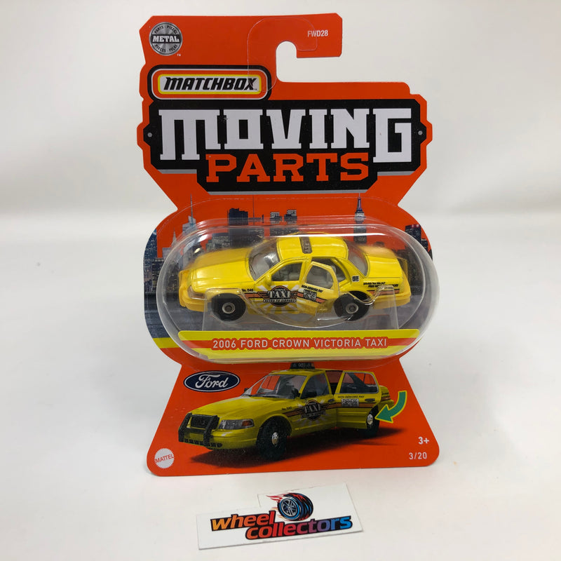 2006 Ford Crown Victoria Taxi * Yellow * Matchbox Moving Parts