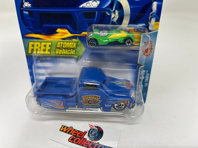 La Troca #183 w/ Atomix Vehicle * Blue * 2003 Hot Wheels