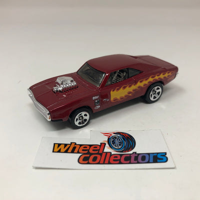 '70 Dodge Charger R/T * Burgandy * Hot Wheels Loose 1:64 Scale