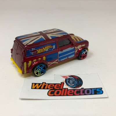 '67 Austin Mini Van * Burgandy * Hot Wheels Loose 1:64 Scale