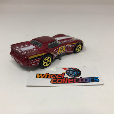 '76 Greenwood Corvette * Red * Hot Wheels Loose 1:64 Scale