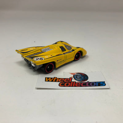 Porsche 917 * Yellow * Hot Wheels Loose 1:64 Scale