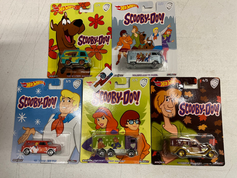 Scooby-Doo * 5 Car Set * Hot Wheels Pop Culture WB Series