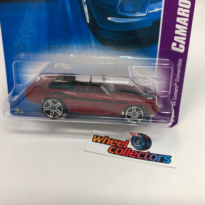 '69 Camaro Convertible #41 * Burgundy * 2007 Hot Wheels