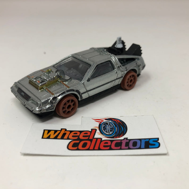 Back to the Future Time Machine - 1955 * Silver * Hot Wheels Loose 1:64 Scale