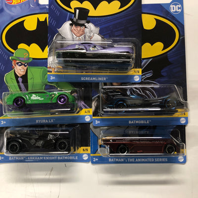 2022 Hot Wheels DC Comics BATMAN * 5 Car Set * Case D Release