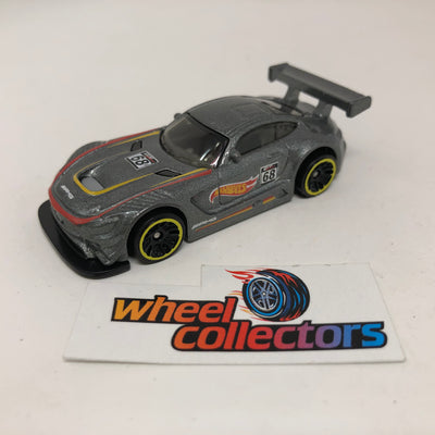 '16 Mercedes-AMG GT3 * Gray * Hot Wheels 1:64 scale Diecast Loose