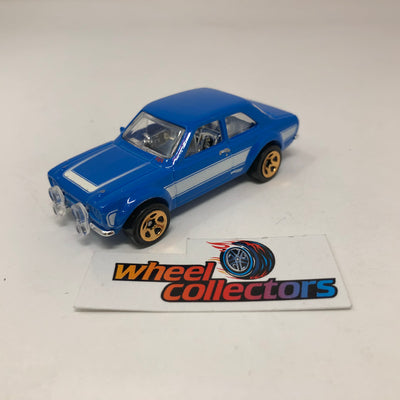 '70 Ford Escort RS1600 * Blue * Hot Wheels 1:64 scale Diecast Loose