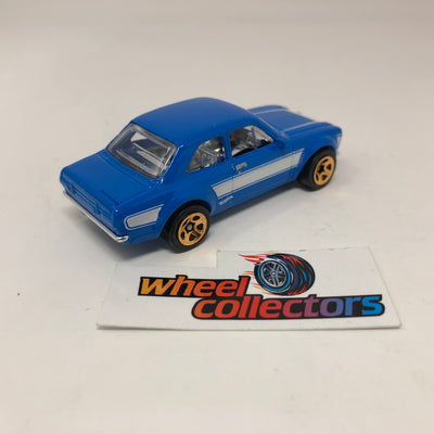 '70 Ford Escort RS1600 * Blue * Hot Wheels 1:64 scale Diecast Loose