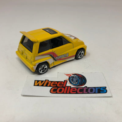 '85 Honda City Turbo II * Yellow * Hot Wheels 1:64 scale Diecast Loose