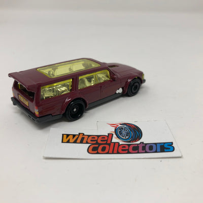 Volvo 240 Drift Wagon * Burgandy * Hot Wheels Loose 1:64 Scale