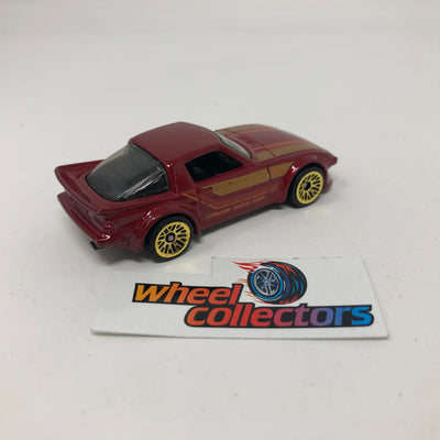 Mazda RX-7 * Burgandy * Hot Wheels Loose 1:64 Scale