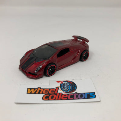 Lamborghini Sesto Elemento * Burgandy * Hot Wheels Loose 1:64 Scale