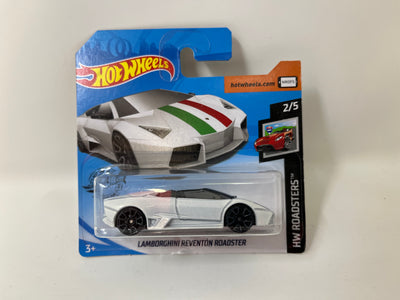 Lamborghini Reventon Roadster #18 * WHITE * 2019 Hot Wheels Short Card