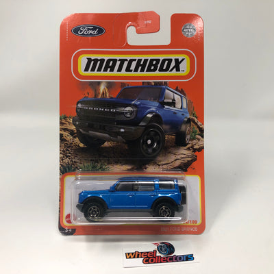 2021 Ford Bronco #34 * Blue * 2022 Matchbox Mainline Series