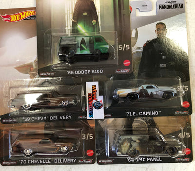 Star Wars Mandalorian 5 Car Set * 2023 Hot Wheels Pop Culture Case T