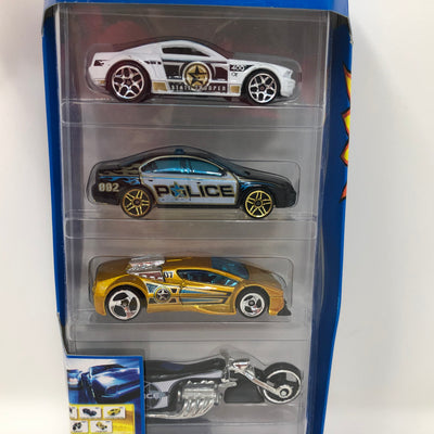 Police Pack w/ Poster * Gift Pack 5-Pack * 2007 Hot Wheels