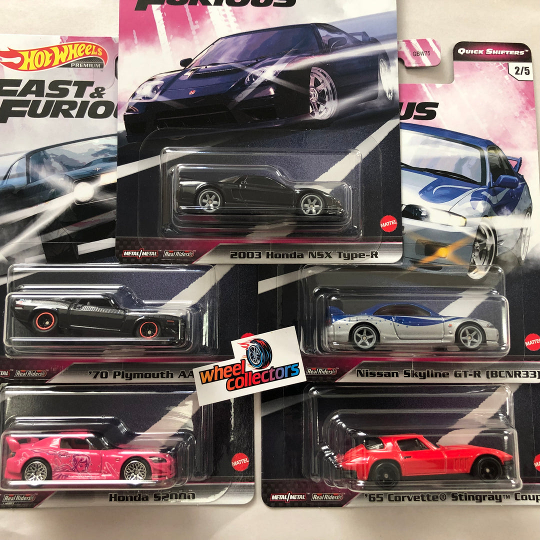 Hot Wheels Fast and Furious Quick Shifters outlet complete set