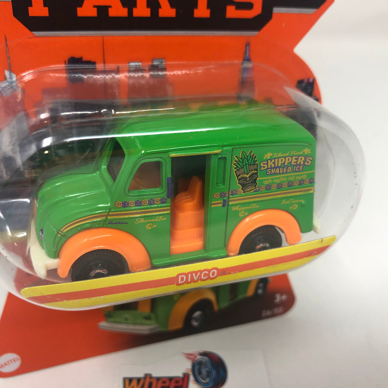 DIVCO Shaved Ice Truck * Green * 2022 Matchbox Moving Parts Case C