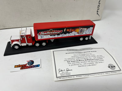 Budweiser Peterbuilt I-80 Tractor Trailer Semi Truck Freightliner 1:80 Scale