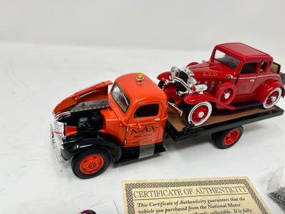 1941 Chevy Flatbed Truck "AJAX" & 1932 Chevy Roadster Fire Chief Car 1:32 Scale